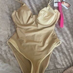 Fenty Beauty Cream One-Piece Swimsuit